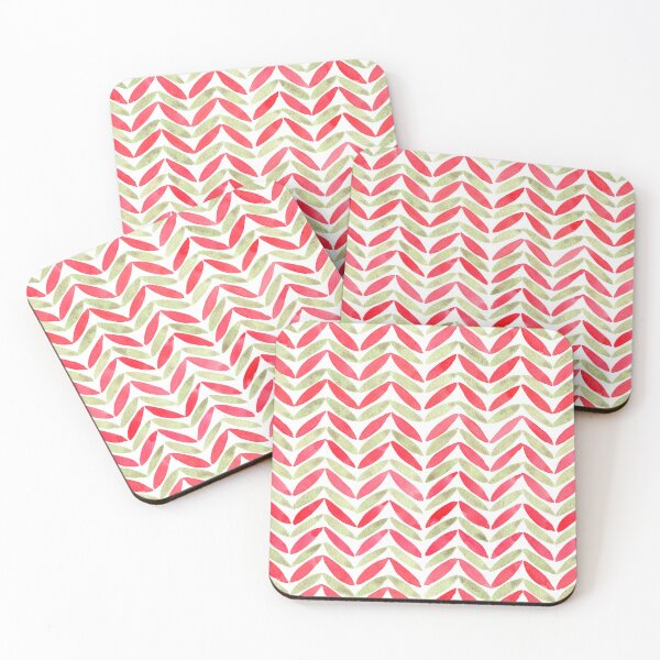 Item preview, Red and Green Chevron Pattern in Watercolor (Light) designed and sold by andrebalest.art.