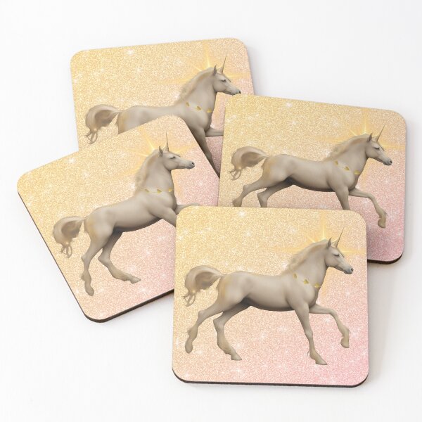Item preview, Magical Golden Unicorn – Radiant Art for Dreamers | Stickers, Home Decor, Apparel and Gifts  designed and sold by Ishtar Park Equine Shop.
