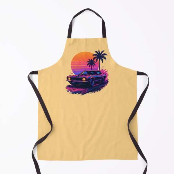 Item preview, Retro Sunset Muscle Car & Palm Trees – Synthwave Beach Drive Design designed and sold by MarCinu Art.