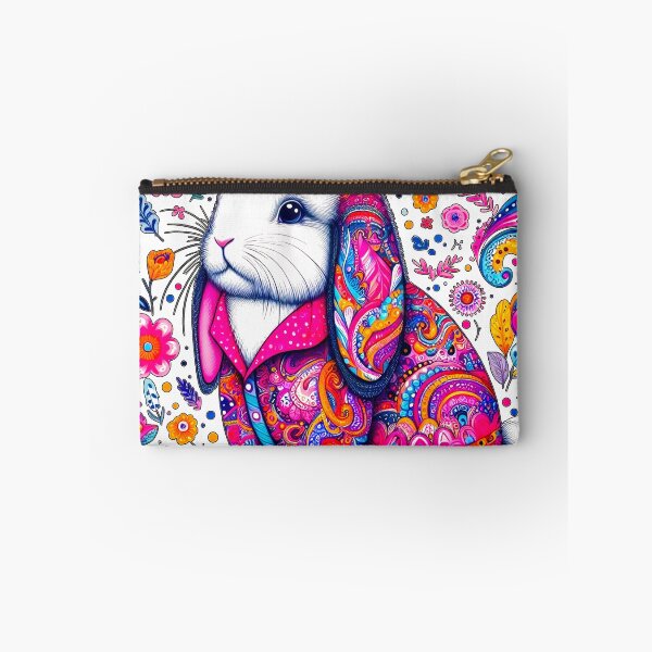 Item preview, Cute rabbit with flower – folk art pattern designed and sold by MarcVan.