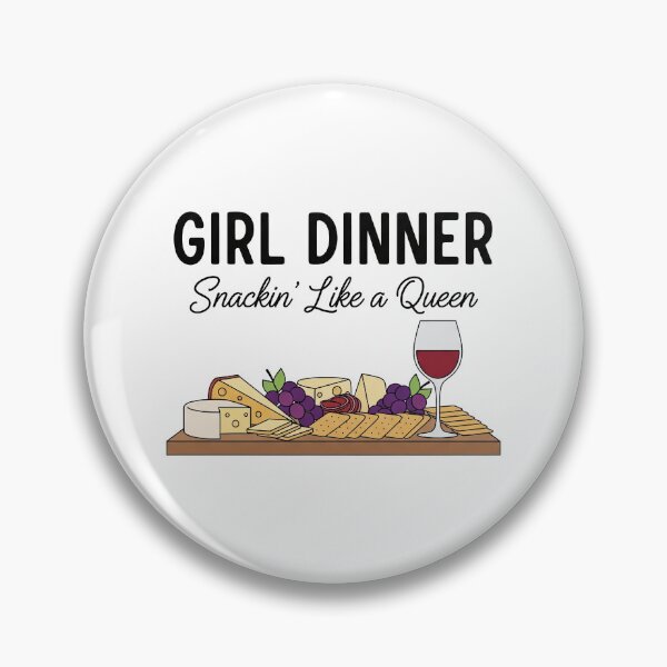 Item preview, Girl Dinner — Snackin’ Like a Queen Funny Foodie Shirt designed and sold by shashtopia.