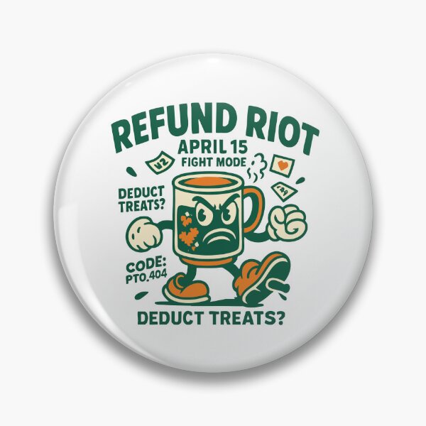 Item preview, Refund Riot — April 15 Fight Mode • Deduct Treats? • CODE: PTO_404 (Tax Season Retro Tee) designed and sold by BeetleDots.