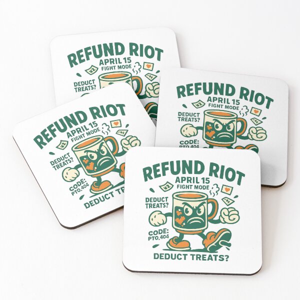 Item preview, Refund Riot — April 15 Fight Mode • Deduct Treats? • CODE: PTO_404 (Tax Season Retro Tee) designed and sold by BeetleDots.