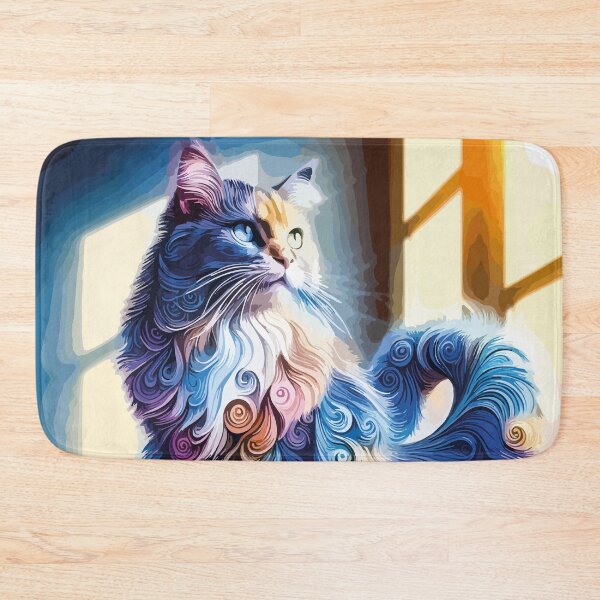 Item preview, Dreamy Abstract Cat in Magical Light designed and sold by MarcVan.