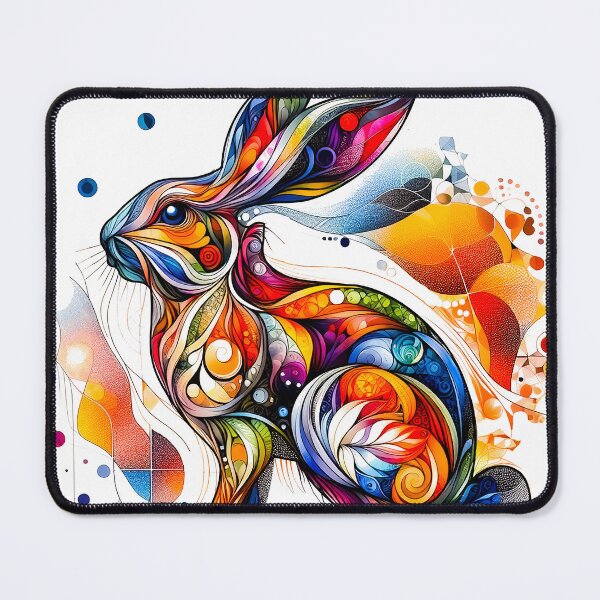 Item preview, Colorful Folk Art Rabbit – Boho Style designed and sold by MarcVan.