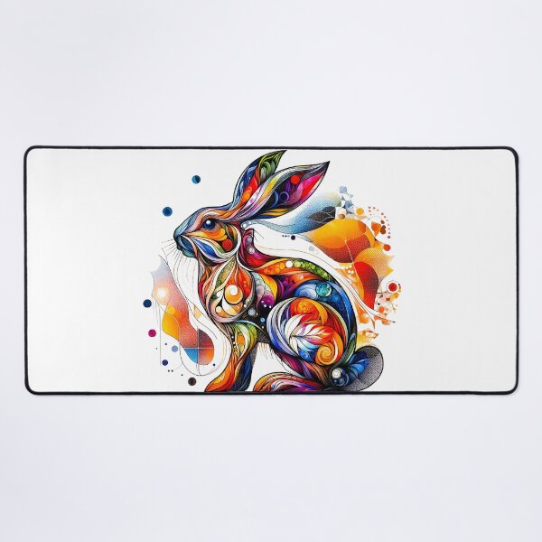 Item preview, Colorful Folk Art Rabbit – Boho Style designed and sold by MarcVan.