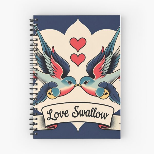 Aperçu de l'œuvre Hirondelle d'amour – Art romantique d'oiseau vintage créée et vendue par ASKprints.