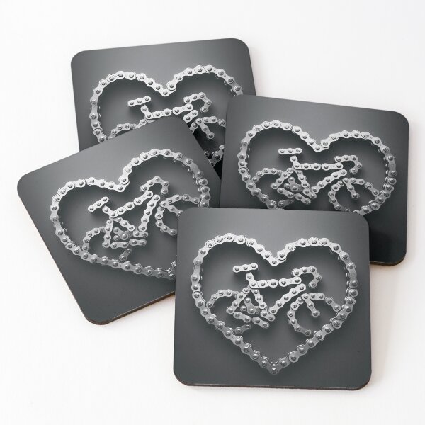 Item preview, Chain Heart with Bicycle – Dark Theme Vector designed and sold by MarcVan.