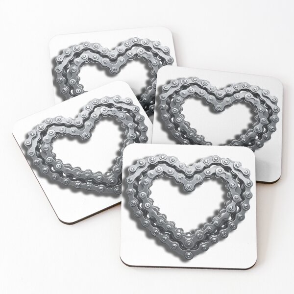 Item preview, Double Chain Heart – Clean Metallic Bike Love designed and sold by MarcVan.