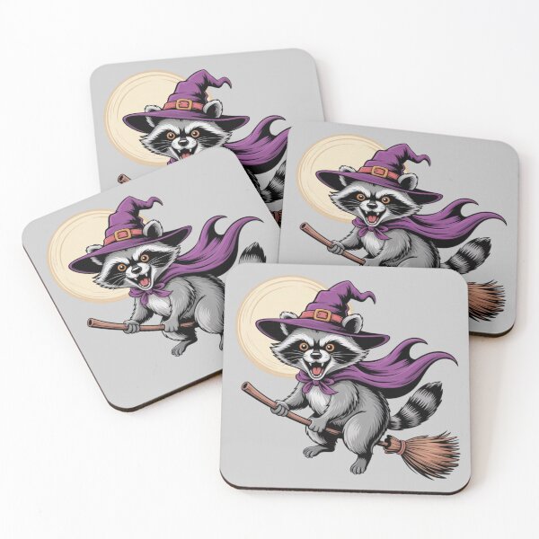 Item preview, Halloween style showcasing a mischievous raccoon as the central figure designed and sold by 123ks.