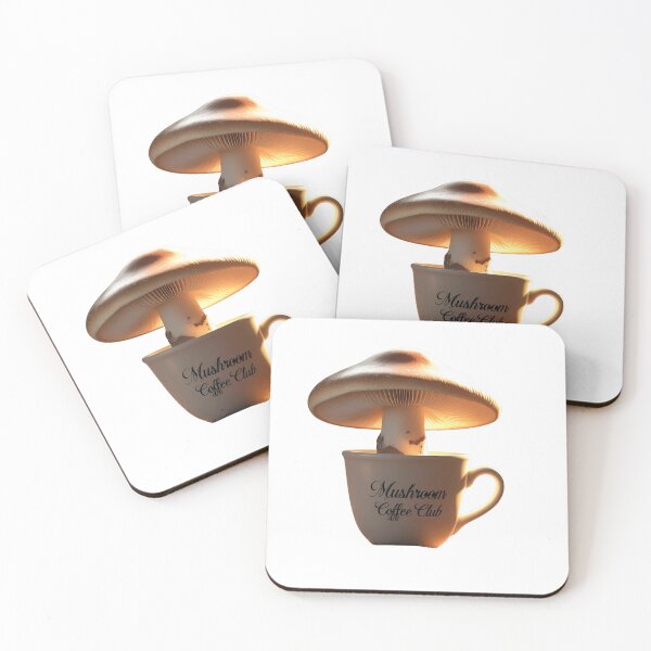 Item preview, Mushroom Coffee Club – Minimal Coffee Art designed and sold by ASKprints.
