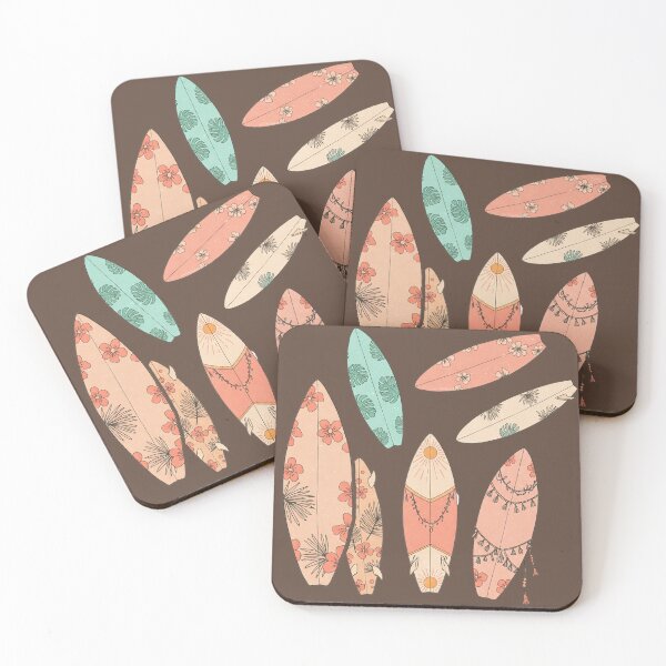 Item preview, boho floral surfboard designed and sold by obinsuma.