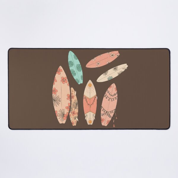 Item preview, boho floral surfboard designed and sold by obinsuma.