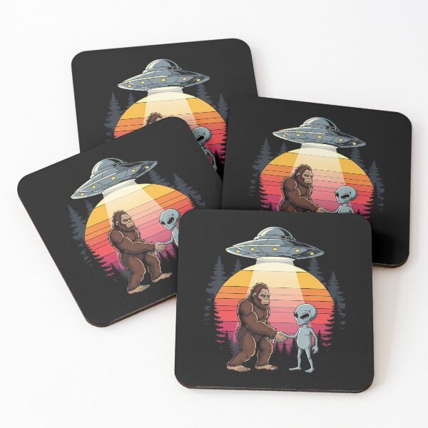 Item preview, Bigfoot and Alien Handshake Encounter designed and sold by Linework Studio.
