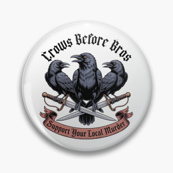 Item preview, Crows Before Bros, Gothic Crow and Sword Crest designed and sold by Bliss Find And Design.
