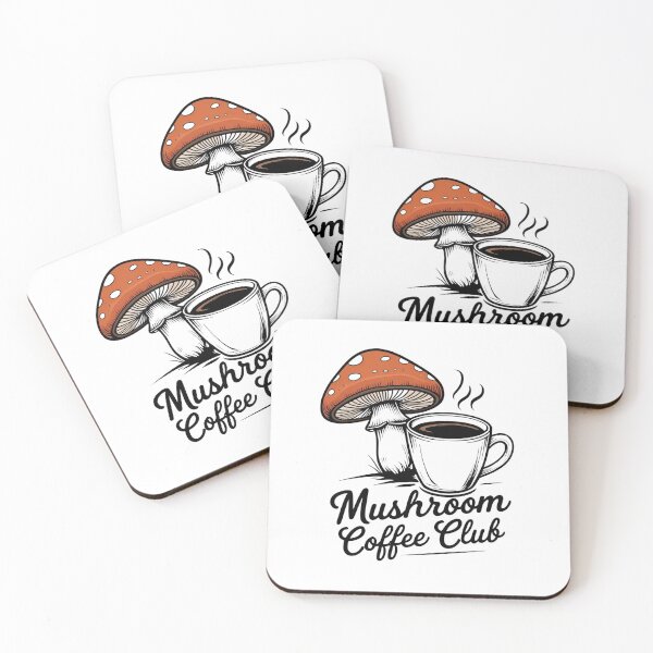 Item preview, Mushroom Coffee Club – Minimal Coffee Art designed and sold by ASKprints.