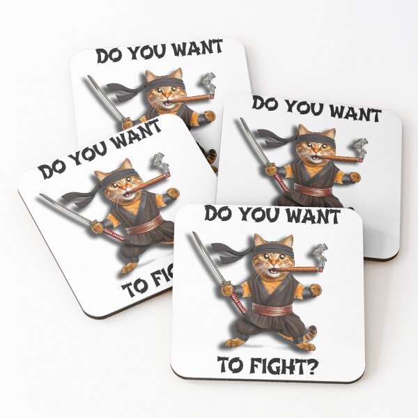 Item preview, Cat Ninja – Do You Want to Fight? designed and sold by MarcVan.