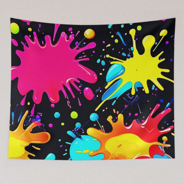 Item preview, Vibrant Paint Splatter Art Burst designed and sold by Health And Fitness Posts e-Store.