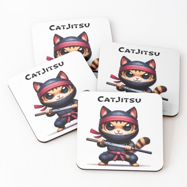 Item preview, Catjitsu – Ninja Cat with Sword designed and sold by MarcVan.