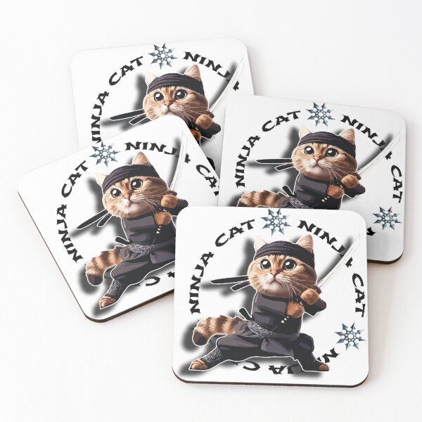 Item preview, Ninja Cat – Combat Pose in Circle Frame designed and sold by MarcVan.