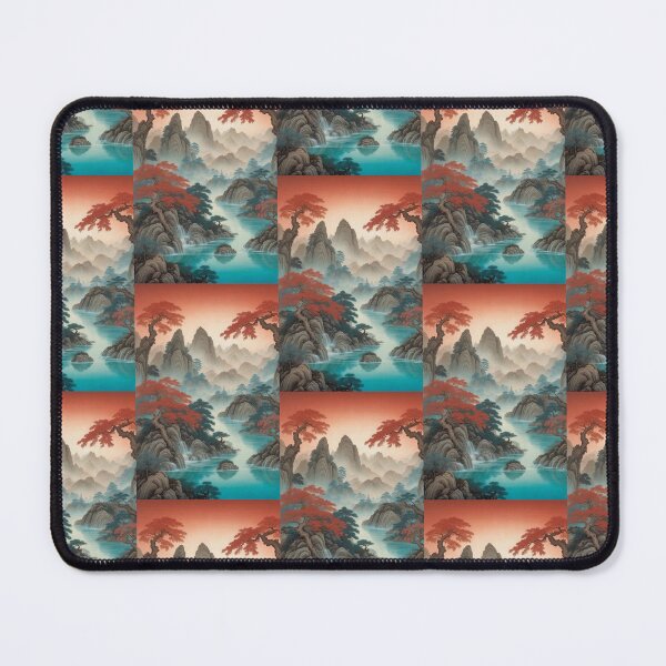 Item preview, Tranquil Reflections in Crimson and Jade designed and sold by KilianSzmid.
