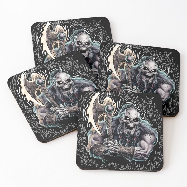 Item preview, Viking Zombie Skull Warrior – Undead Norse Berserker designed and sold by MarcVan.