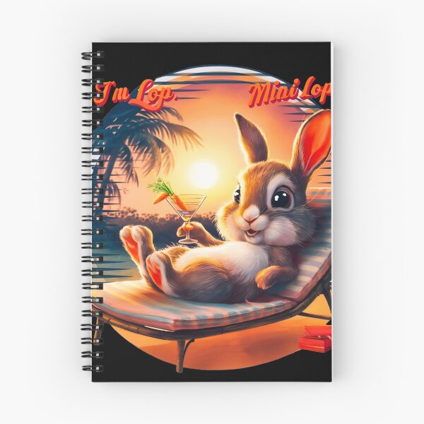 Item preview, Relaxing Mini Lop Bunny – Cute Sunset Vacation Vibes designed and sold by MarcVan.