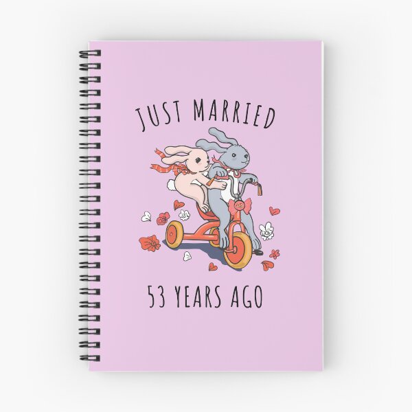 Item preview, Just Married 53 Years Ago - 53rd Anniversary Couple Bunnies Tee, Phone Cases And Other Gifts designed and sold by MemWear.