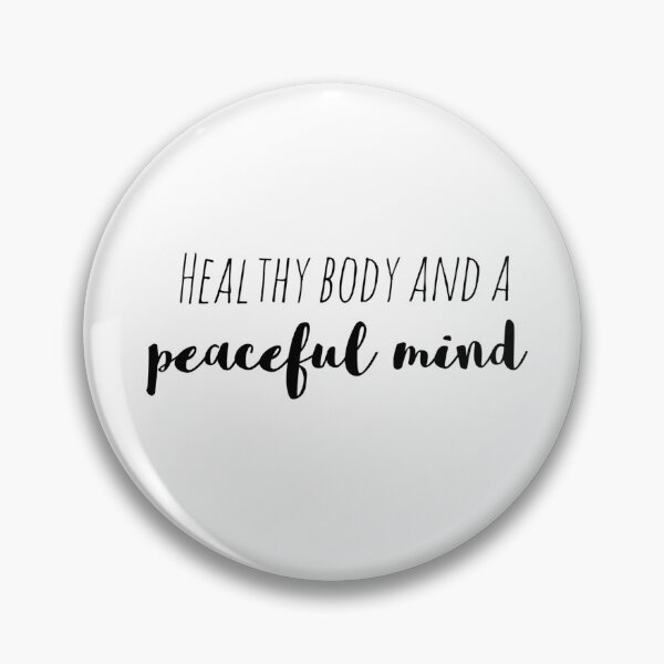 Item preview, Healthy Body and a Peaceful Mind – Affirmation – Wellness Balance Typography Design designed and sold by Camila  Ardila.