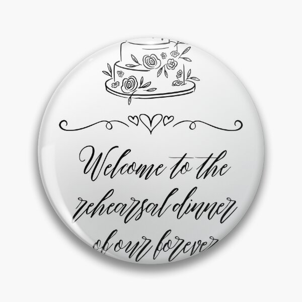 Item preview, Black and White "Welcome to the rehearsal dinner" Sign designed and sold by indepthdesigns.