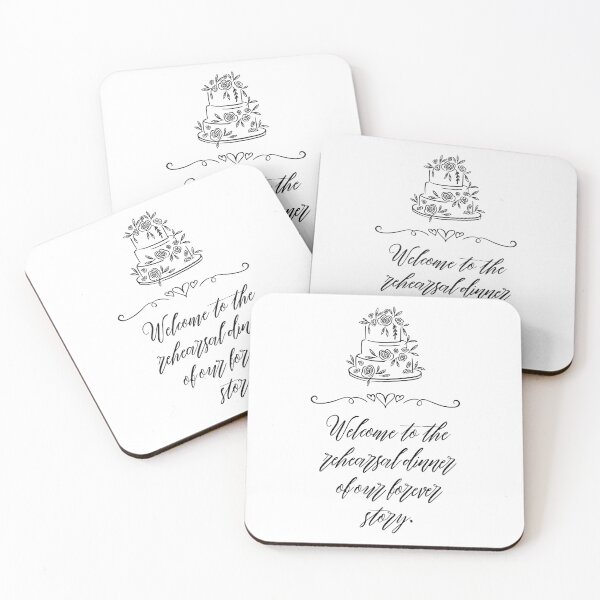 Item preview, Black and White "Welcome to the rehearsal dinner" Sign designed and sold by indepthdesigns.