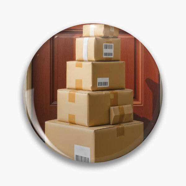 Item preview, Cardboard Boxes Stacked By a Front Door designed and sold by Maria Dryfhout.