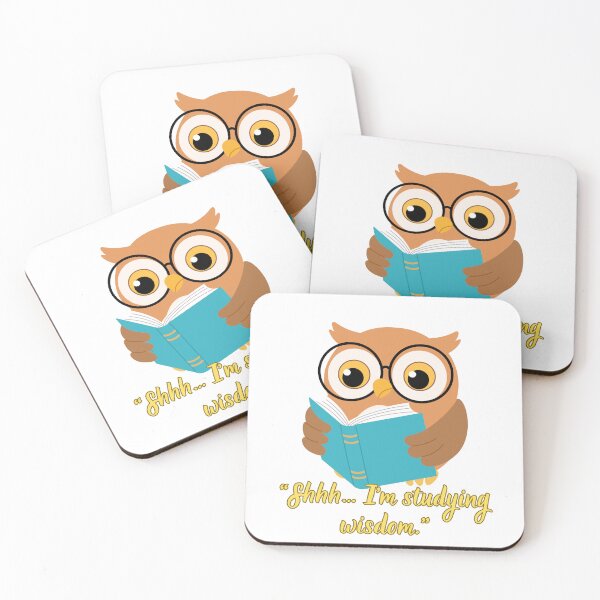 Artikelvorschau, Psst ... ich studiere Weisheit – Eulen-Lesebuch-Design entworfen und verkauft von silvia~design.
