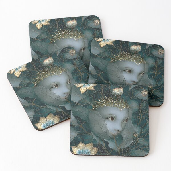 Item preview, Naiads Enjoying the Flowers at the Water's Edge designed and sold by Monochrome-Dog.