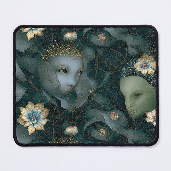 Item preview, Naiads Enjoying the Flowers at the Water's Edge designed and sold by Monochrome-Dog.