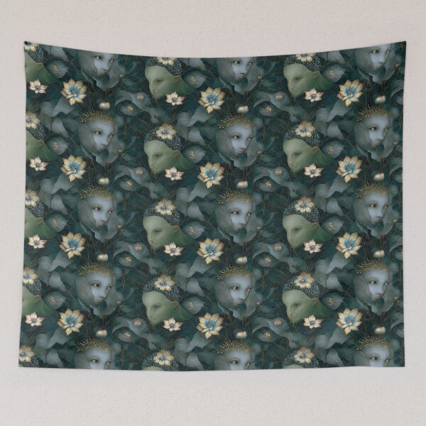 Item preview, Naiads Enjoying the Flowers at the Water's Edge designed and sold by Monochrome-Dog.