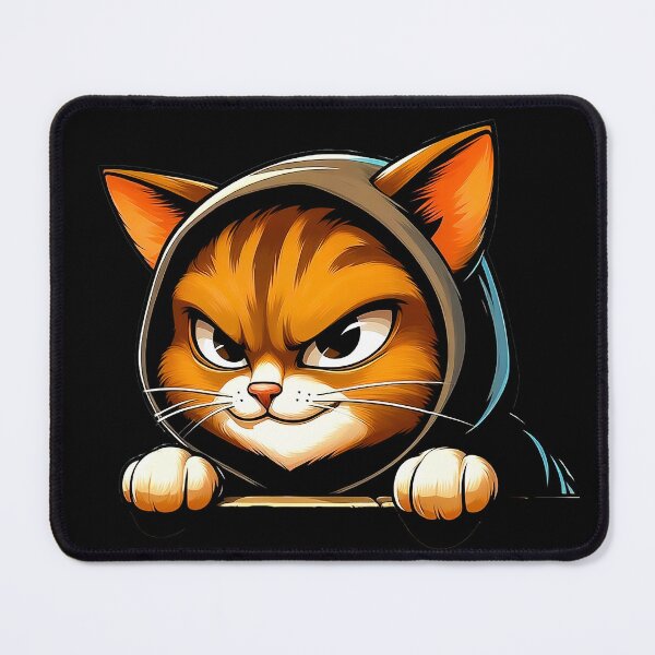 Item preview, Robber Cat in Hoodie – Funny Outlaw Kitty designed and sold by MarcVan.