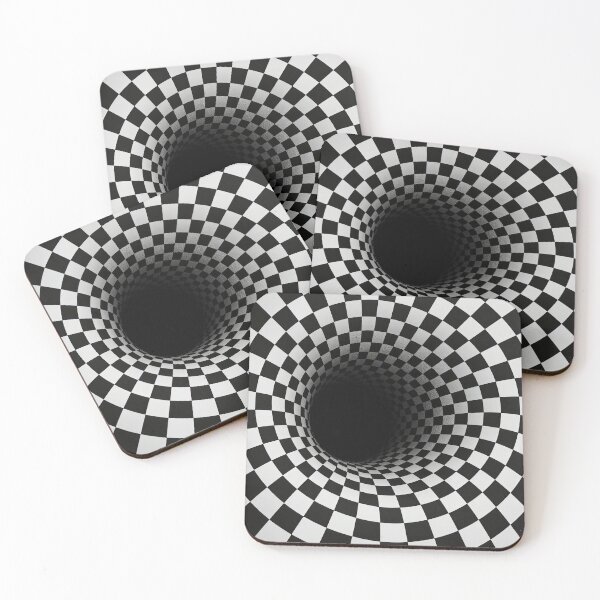 Item preview, Black and White Checkered Vortex designed and sold by Maria Dryfhout.