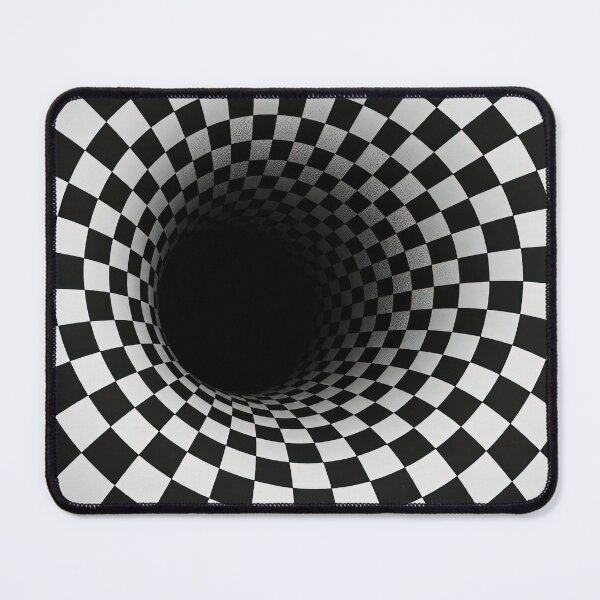 Item preview, Black and White Checkered Vortex designed and sold by Maria Dryfhout.