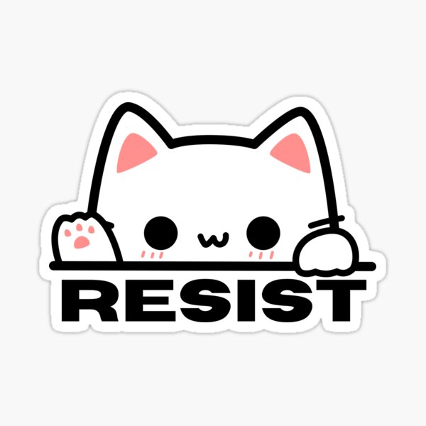 Item preview, Cute cat, RESIST designed and sold by CheekyGrace.