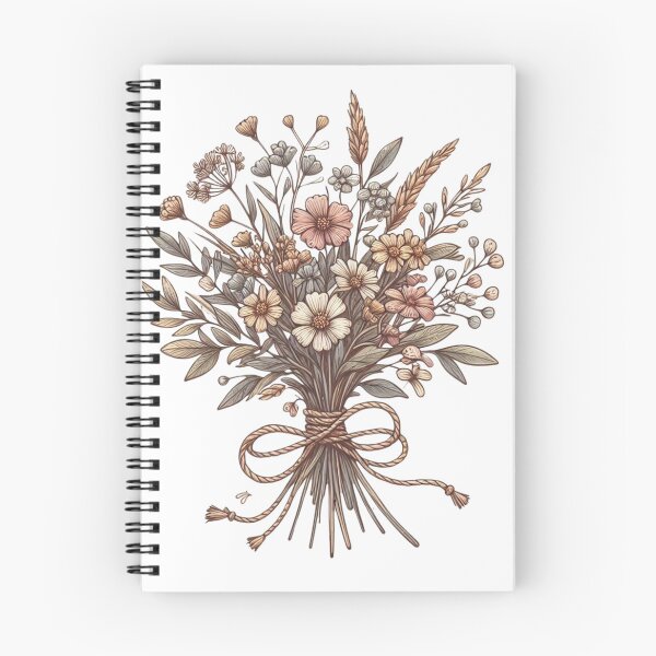 Item preview, Wildflower bouquet with jute string – Boho tattoo style sticker designed and sold by Anna2492.