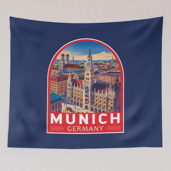 Item preview, Munich Germany Travel Art Emblem designed and sold by KrisSidDesigns.