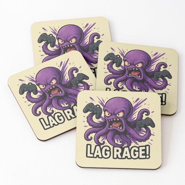 Item preview, Lag Rage – Angry Octopus Gamer Meme Controller Design designed and sold by MarCinu Art.