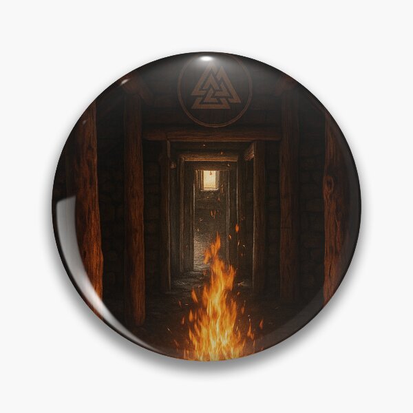 Item preview, Viking Longhouse Fire – Ancient Nordic Spirit" designed and sold by Kristvin Gudmundsson.