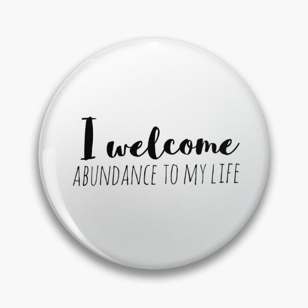 Item preview, I Welcome Abundance to My Life – Affirmation – Prosperity Magnet Typography Design designed and sold by Camila  Ardila.