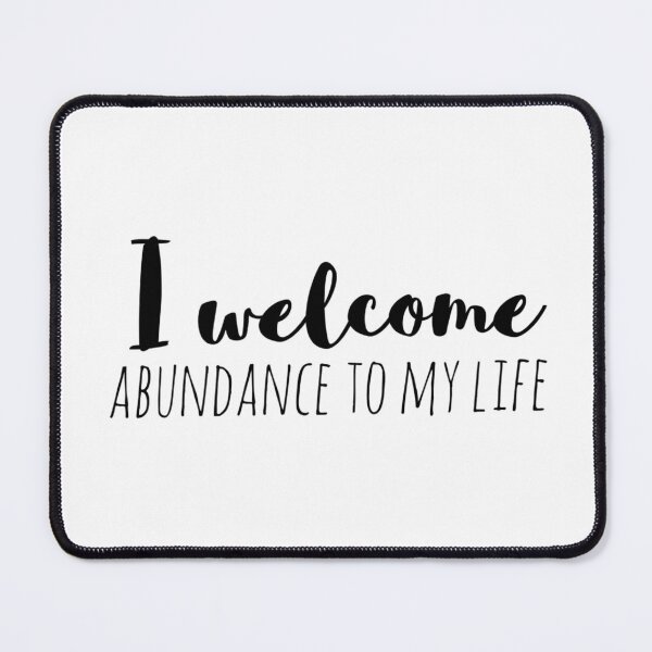 Item preview, I Welcome Abundance to My Life – Affirmation – Prosperity Magnet Typography Design designed and sold by Camila  Ardila.