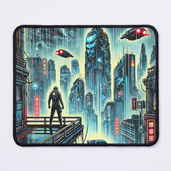 Item preview, Cyberpunk Cityscape Sentinel designed and sold by Linework Studio.