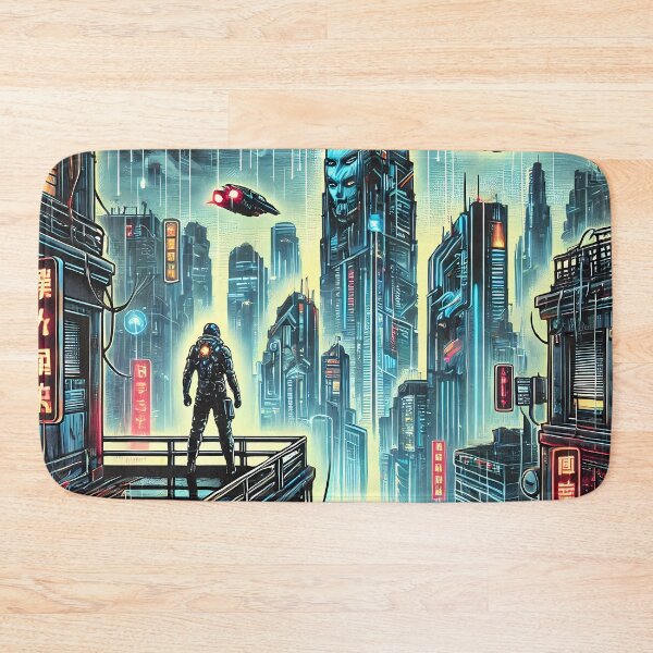 Item preview, Cyberpunk Cityscape Sentinel designed and sold by Linework Studio.