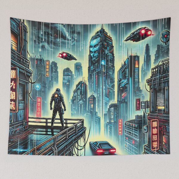Item preview, Cyberpunk Cityscape Sentinel designed and sold by Linework Studio.