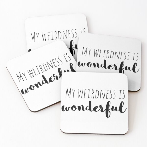 Item preview, My Weirdness Is Wonderful – Affirmation – Celebrate Uniqueness Typography Design designed and sold by Camila  Ardila.